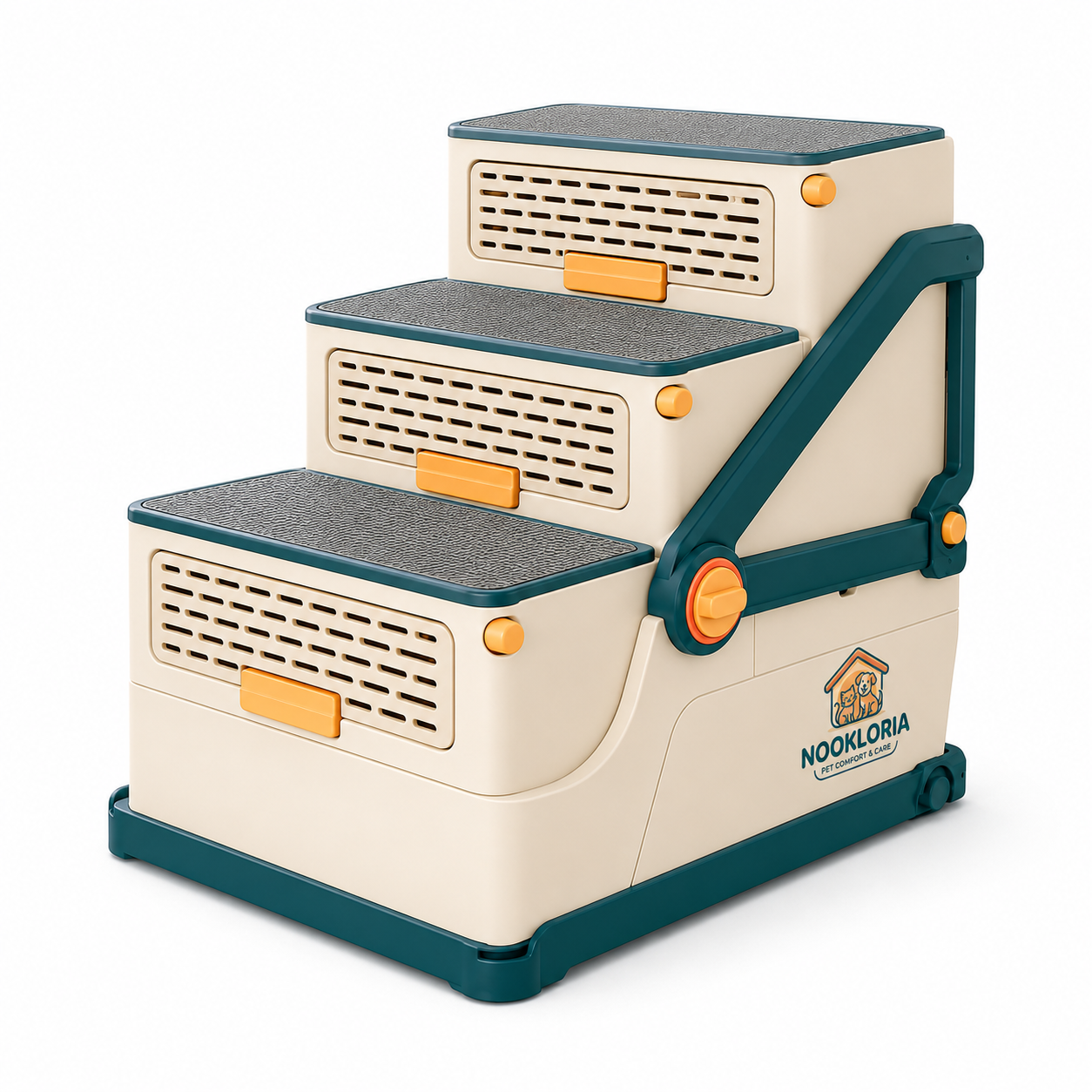 Nookloria™StepNest™ Adjustable Pet Stair Crate