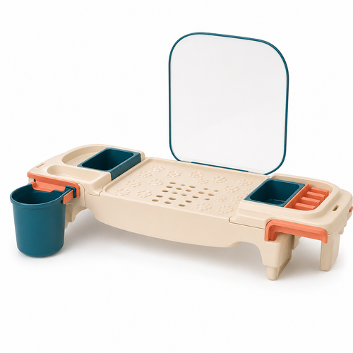 Nookloria™GroomGlide™ Splash-Control Bath Caddy